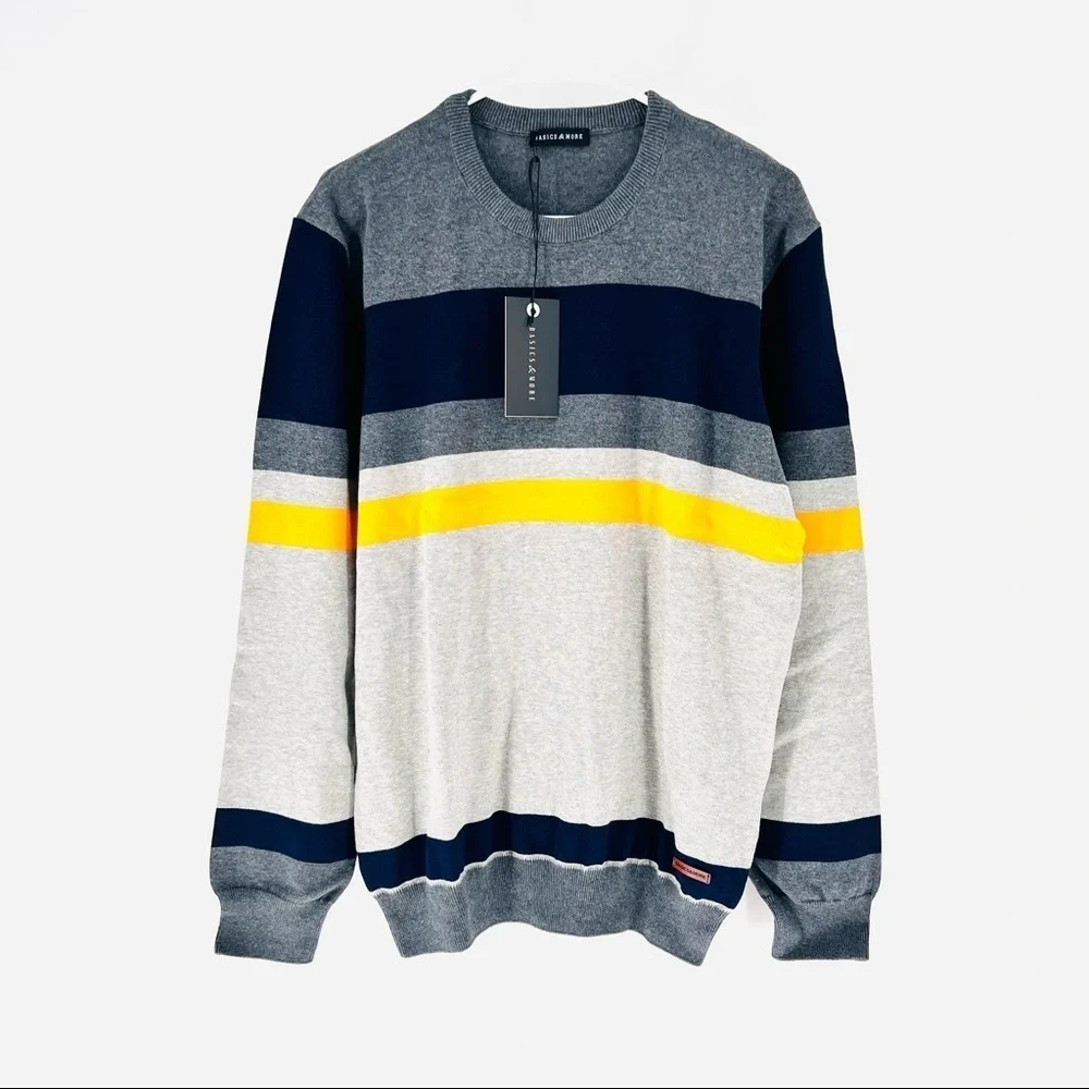 Basics & More Men's Cotton Pullover Sweater - 2XL